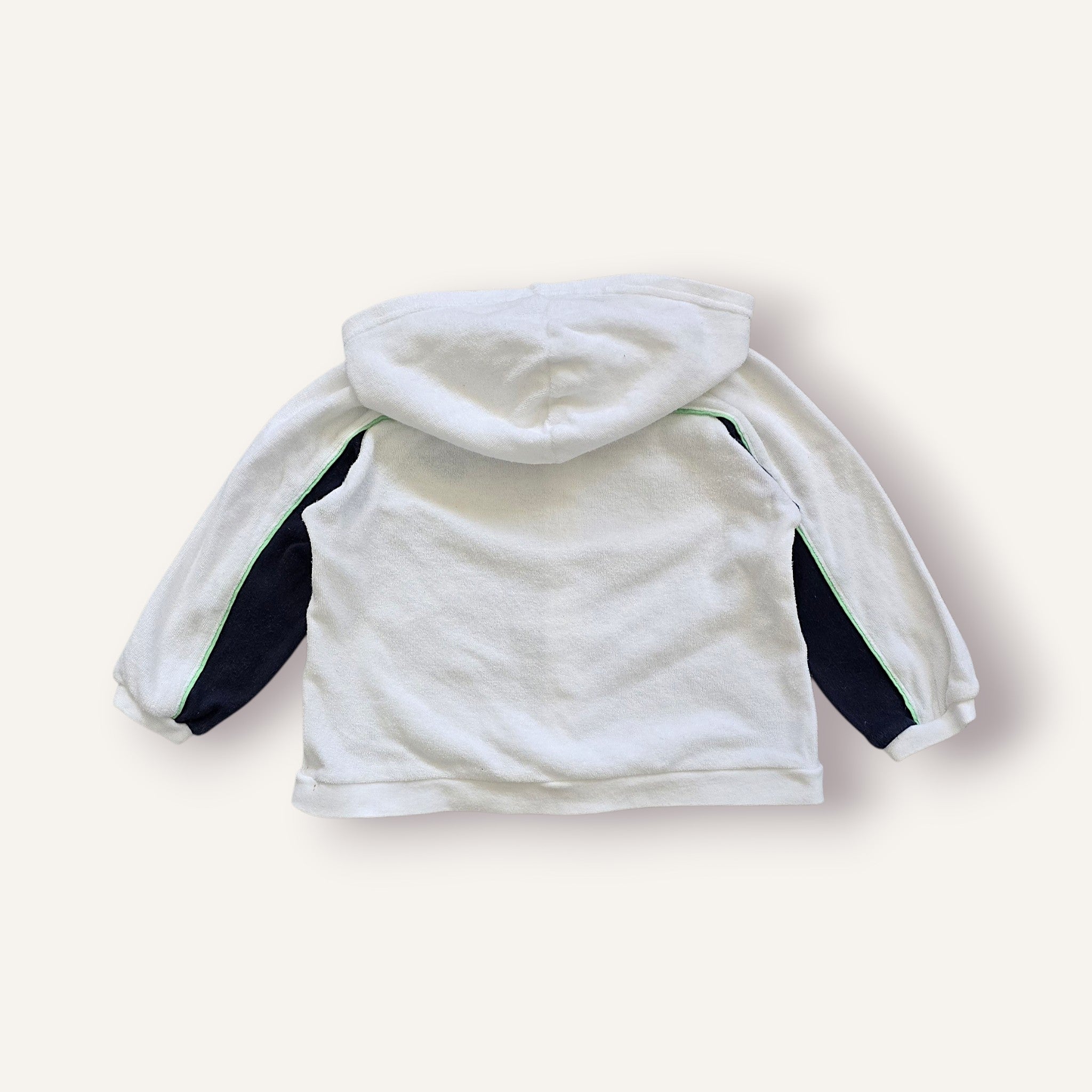 Y2K Nike White Towelling Button-Up Hoodie (1-2T)