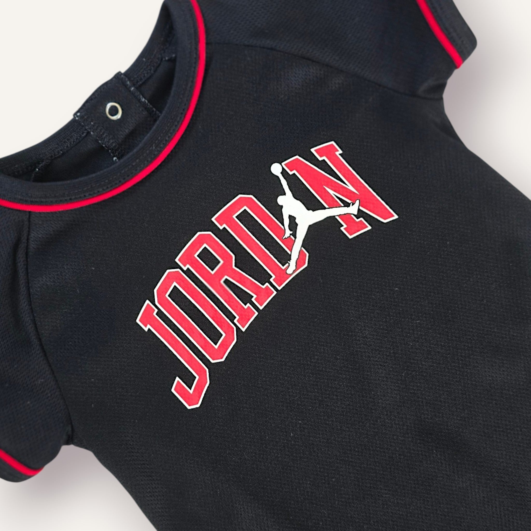 Black and Red Jordan Romper (12M)