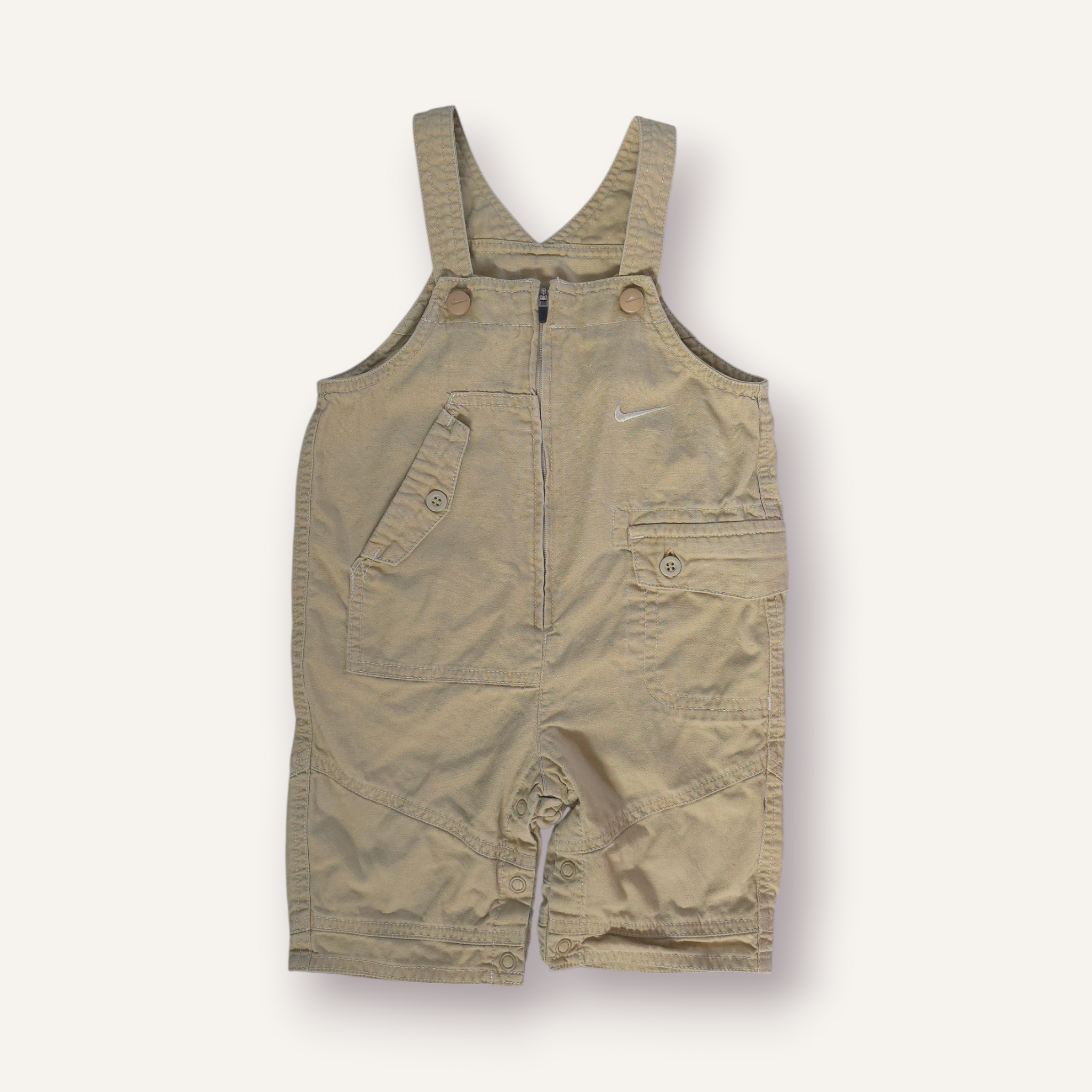 Y2K Nike Mid-Length Sand Overalls (1-2T)