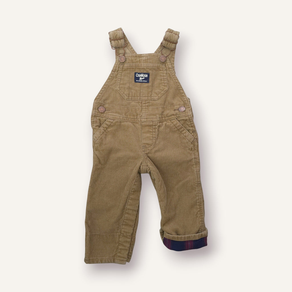 OshKosh Tan Corduroy Overalls (3/9M)