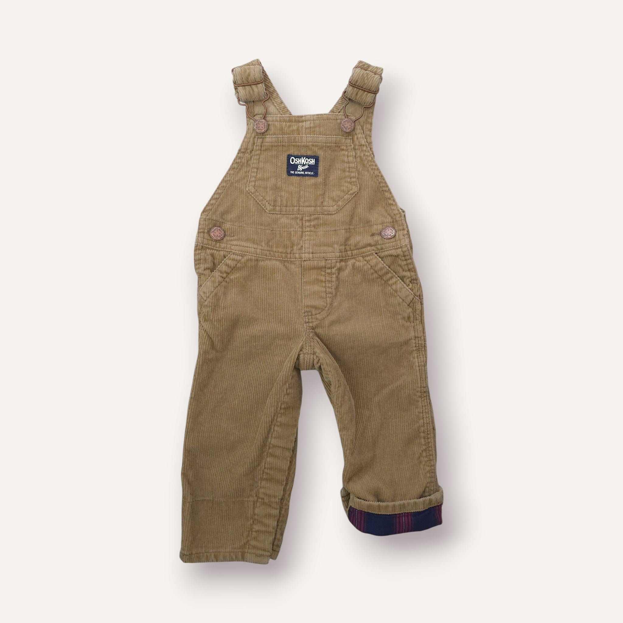 OshKosh Tan Corduroy Overalls (6M)