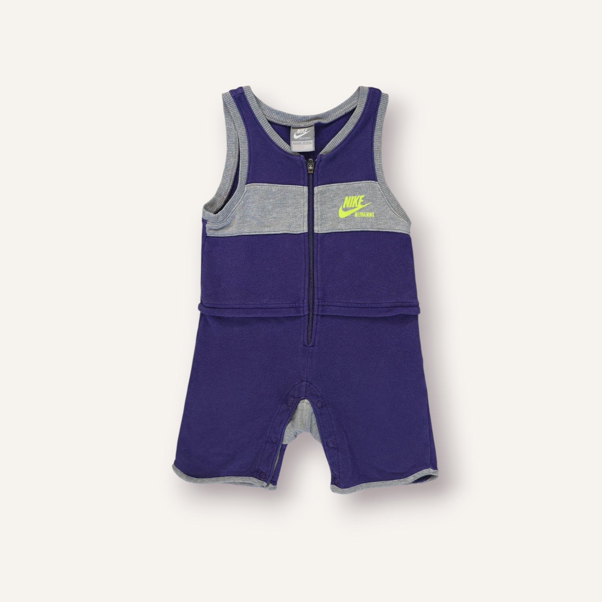 Y2K Purple and Grey Nike Romper (2T)