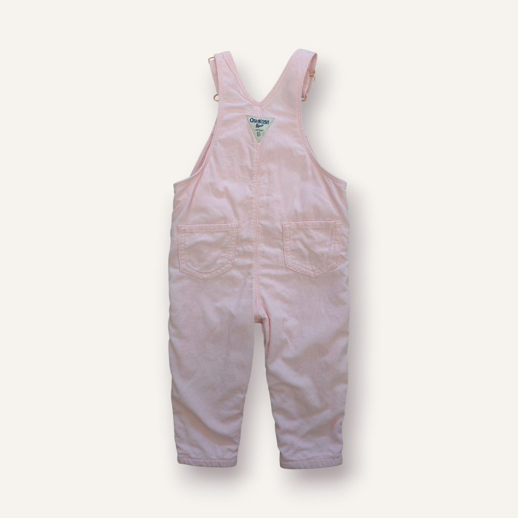 OshKosh Baby Pink Corduroy Overalls (12/18M)