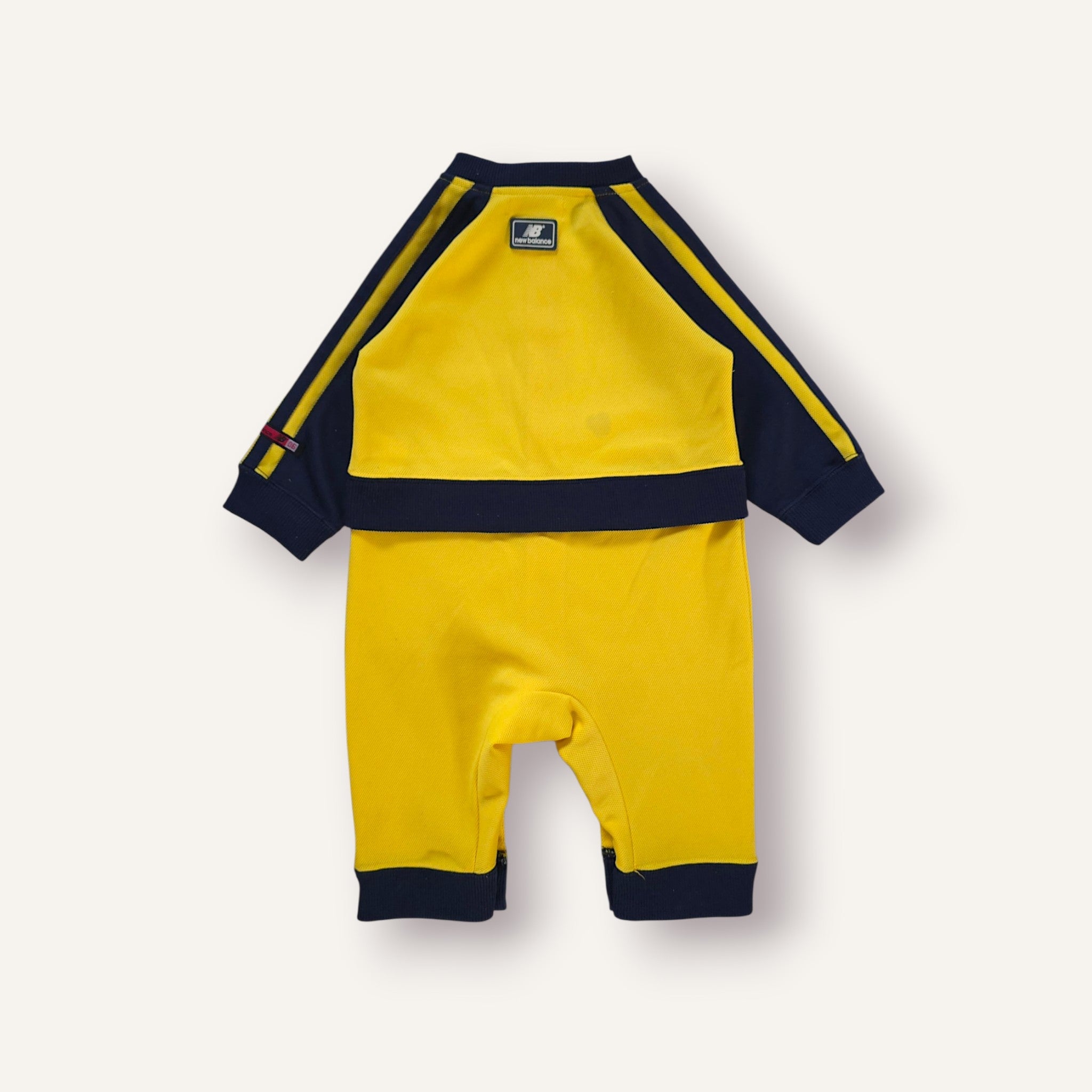 New Balance Yellow and Navy Romper (1-2T)