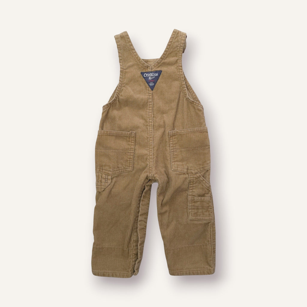 OshKosh Tan Corduroy Overalls (3/9M)