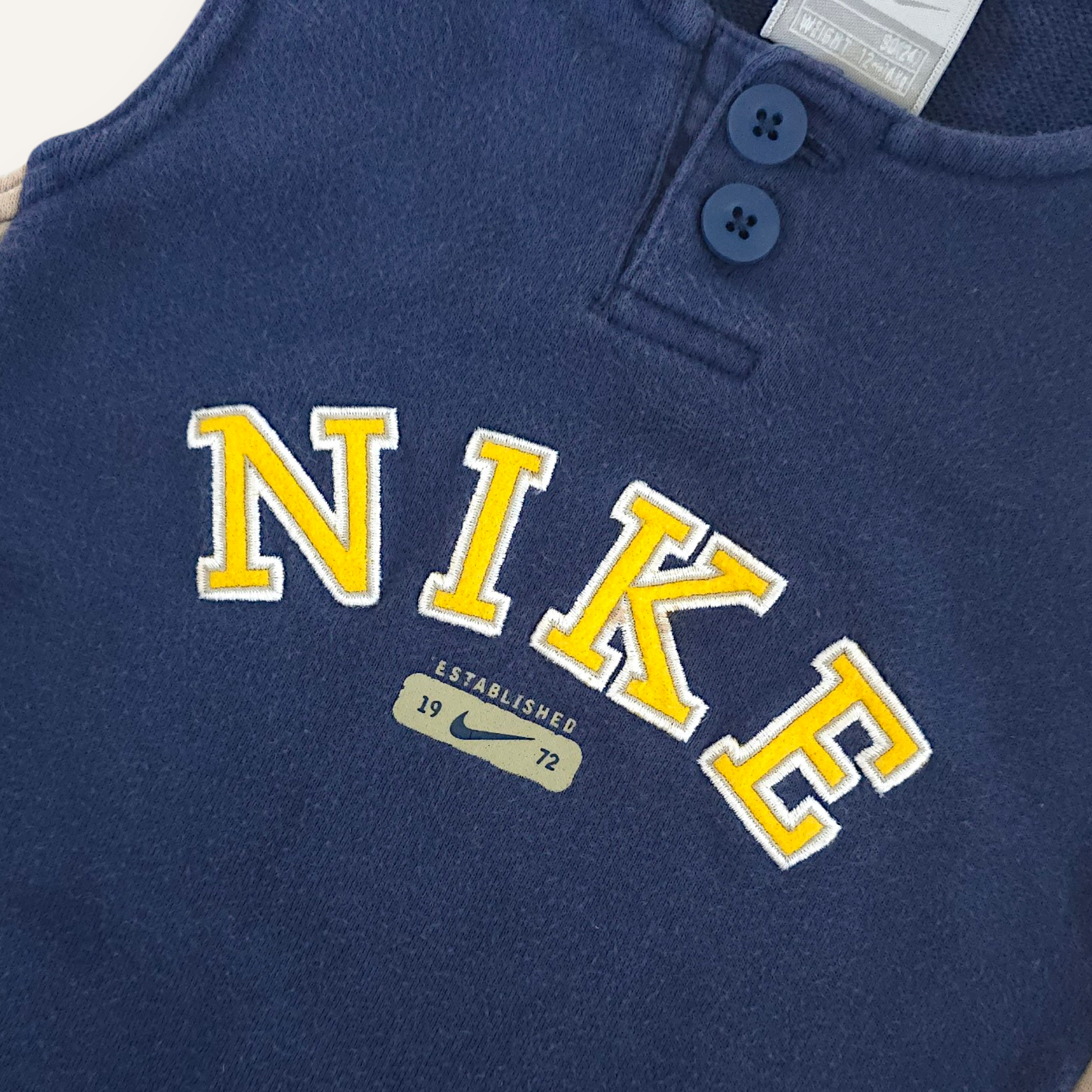 Y2K Nike Navy & Beige Sleeveless Romper (2T)