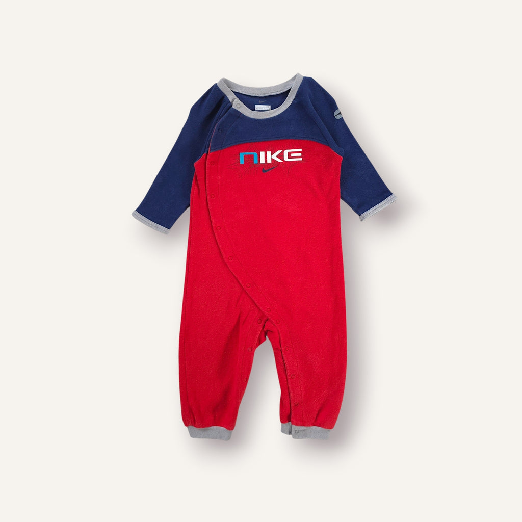Y2K Nike Red and Navy Romper (1-2T)