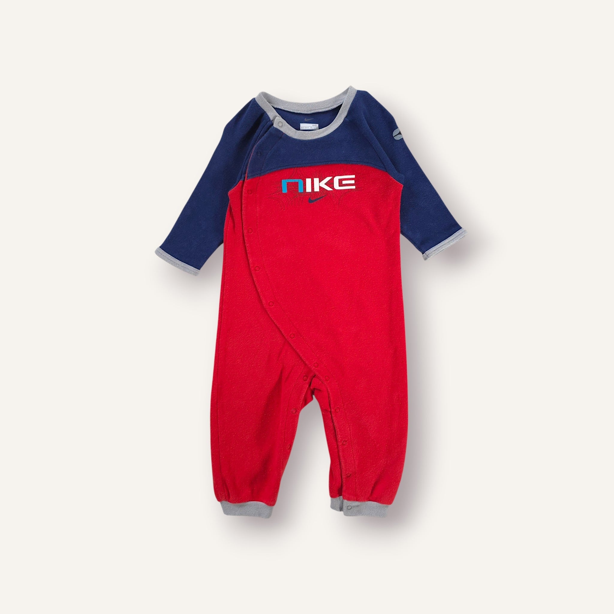 Y2K Nike Red and Navy Romper (1-2T)