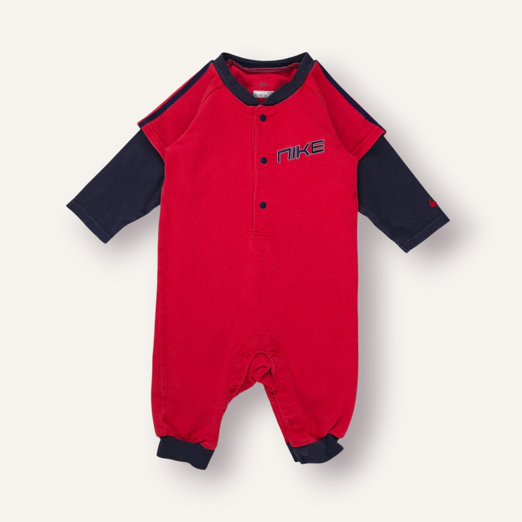 Y2K Nike Red Baseball Romper (6/12M)