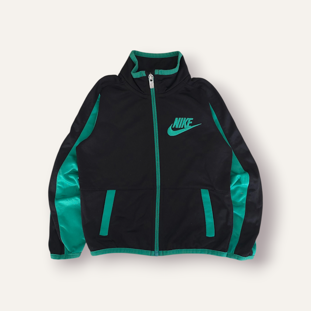 Black & Green Nike Tracksuit Set (2T)