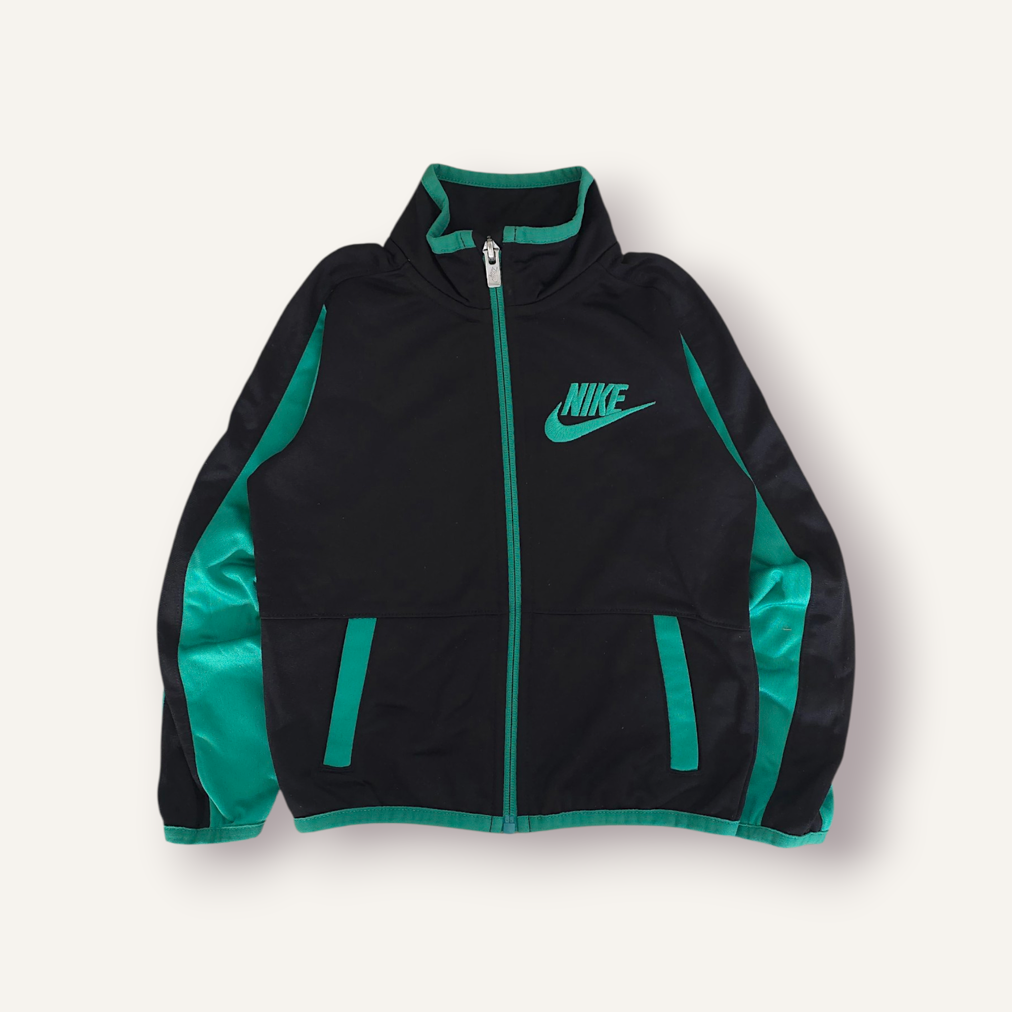 Black & Green Nike Tracksuit Set (2T)