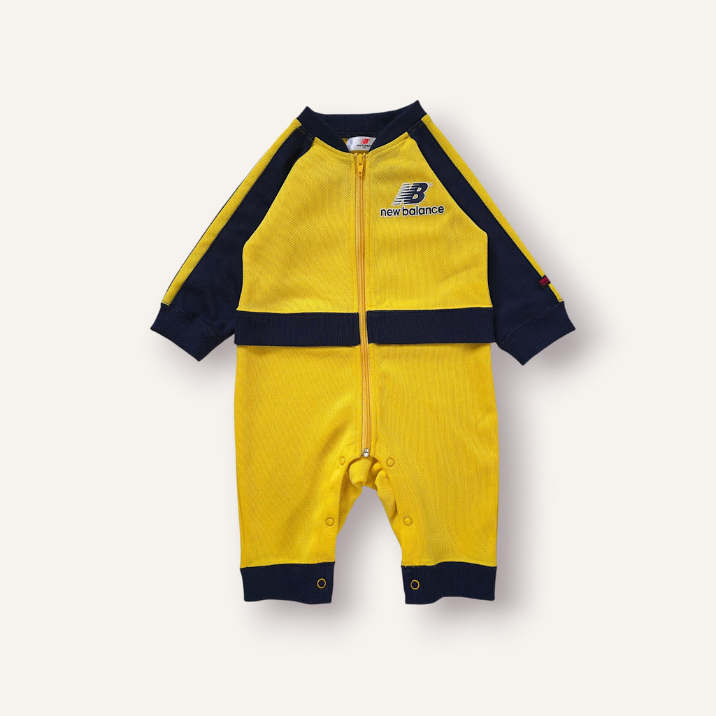 New Balance Yellow and Navy Romper (1-2T)