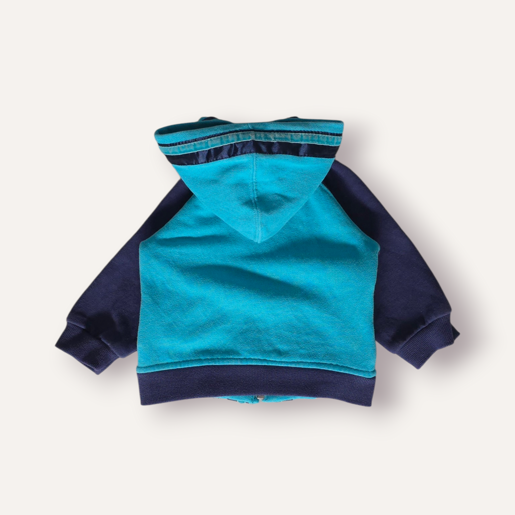 Y2K Nike Turquoise and Navy Zip Hoodie (6/12M)