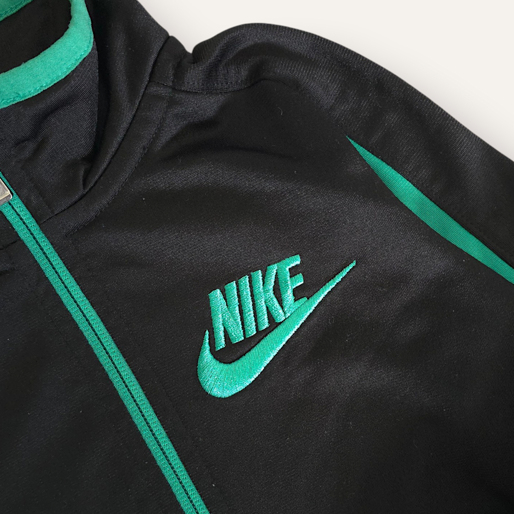 Black & Green Nike Tracksuit Set (2T)