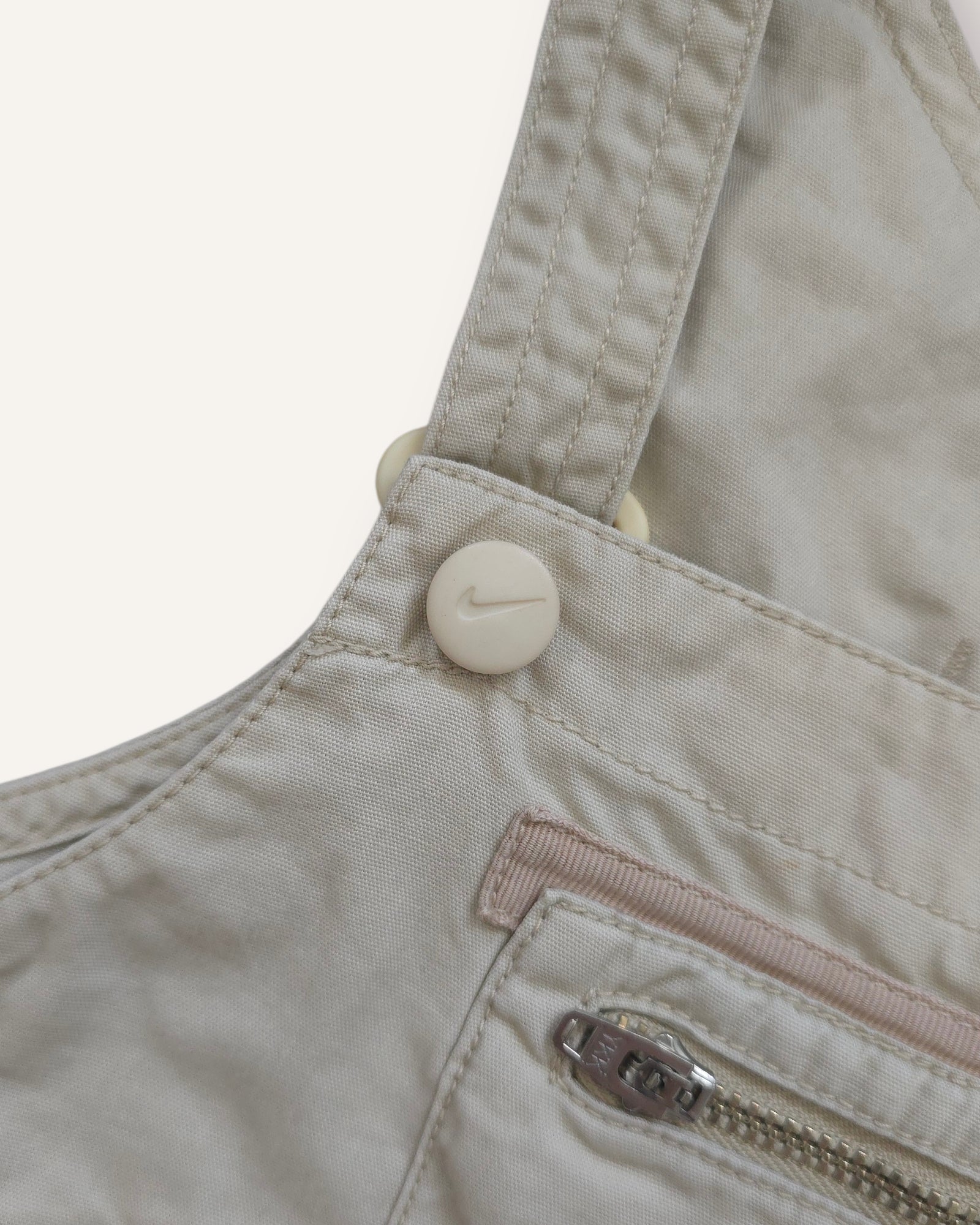 Y2K Beige and Khaki Nike Shortalls (1-2T)