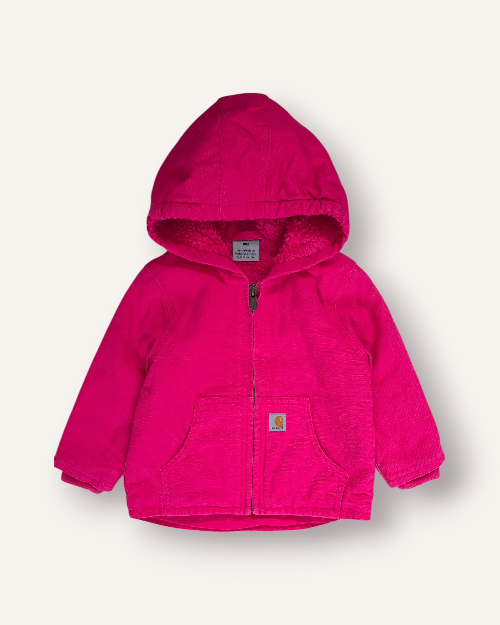 Bright Pink Carhartt Sherpa Lined Jacket (18/24M)