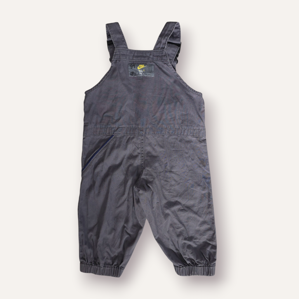 Y2K Nike Grey and Turquoise Full-Length Utility Overalls (1-2T)