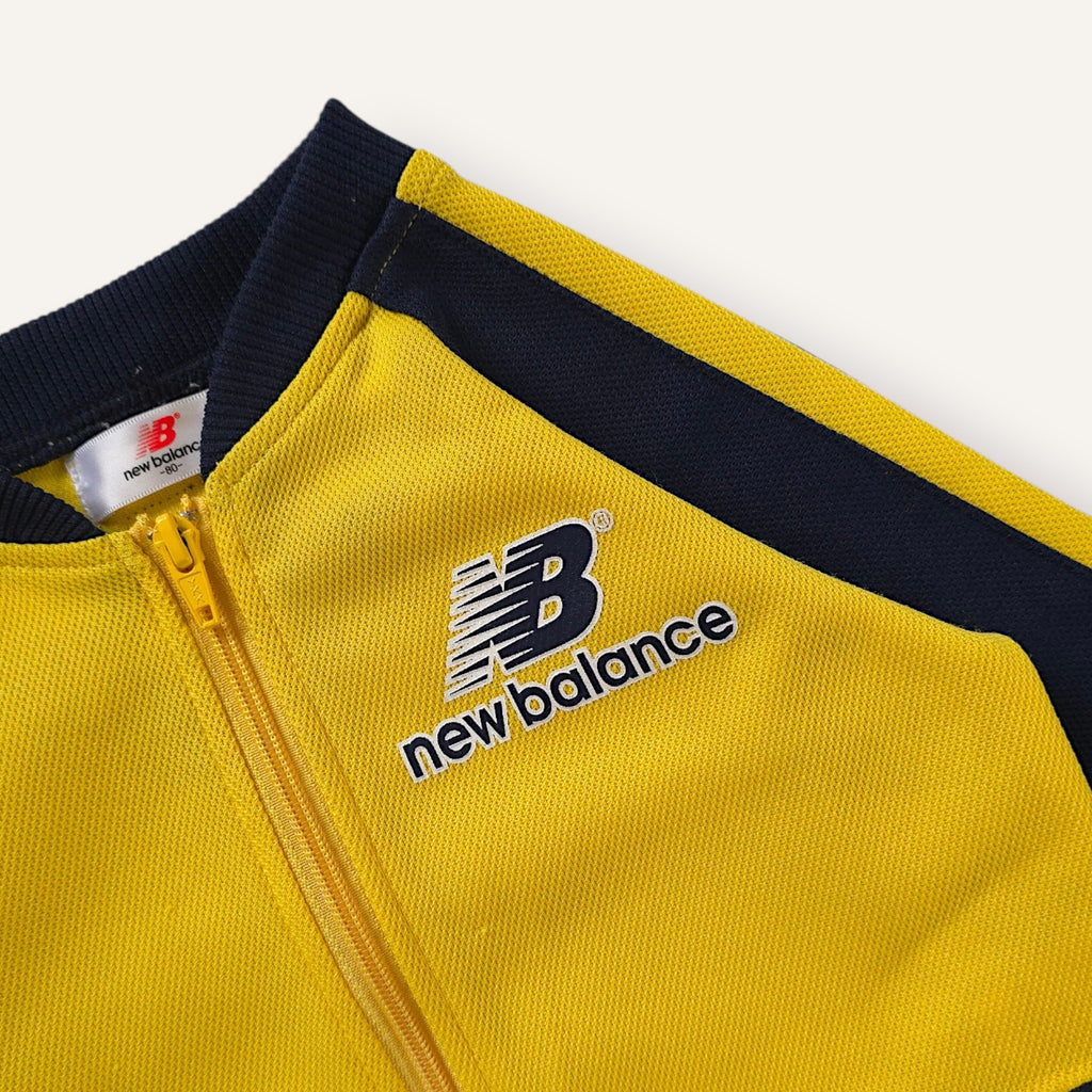 New Balance Yellow and Navy Romper (1-2T)