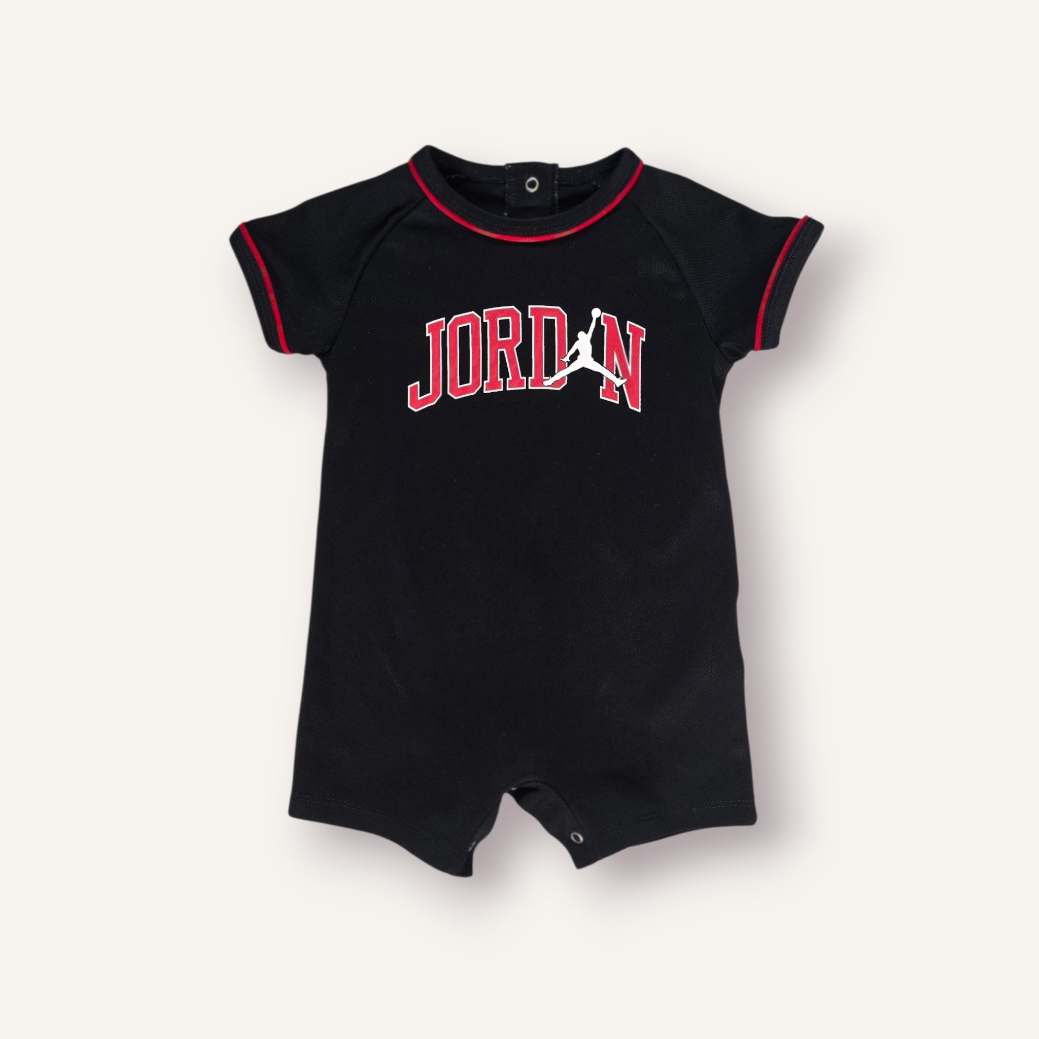 Black and Red Jordan Romper (12M)