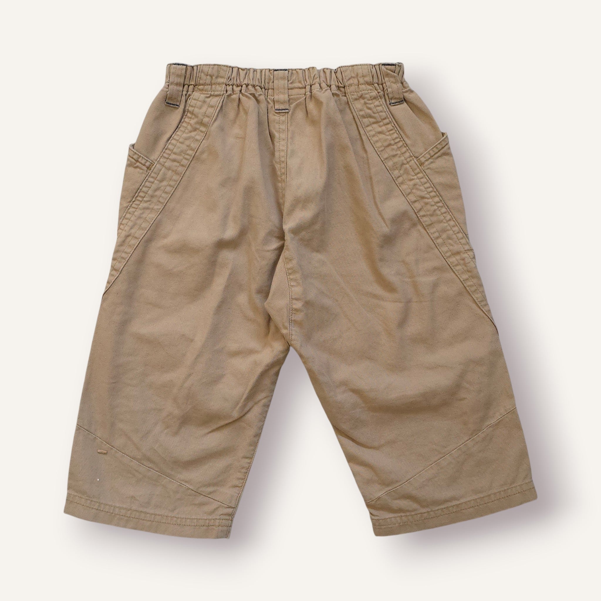 Y2K Nike Camel Toned Straight-Leg Pants w Navy Details (3T)