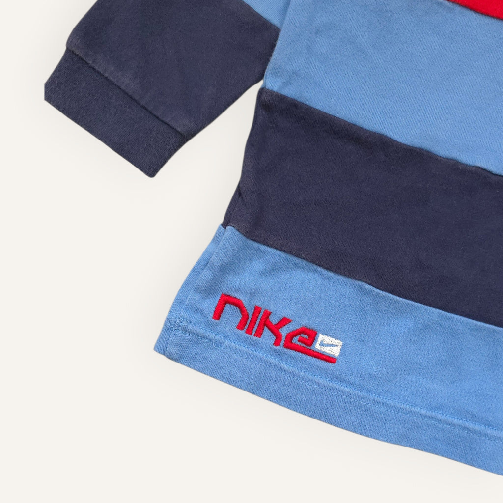 Y2K Nike Striped Long Sleeve Polo (2T)