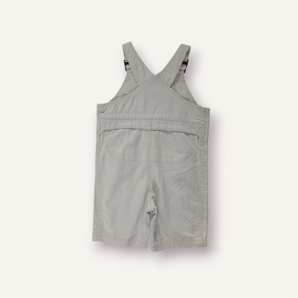 Y2K Cream and Navy Nike Mid-Length Overalls (1-2T)