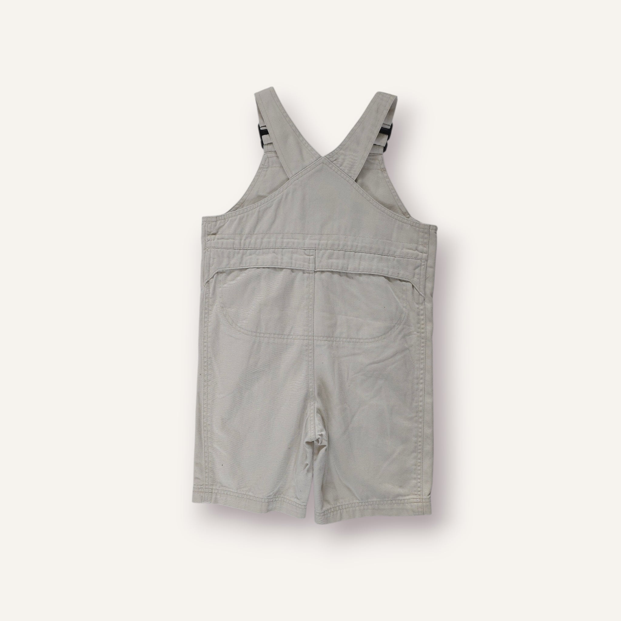 Y2K Cream and Navy Nike Mid-Length Overalls (1-2T)