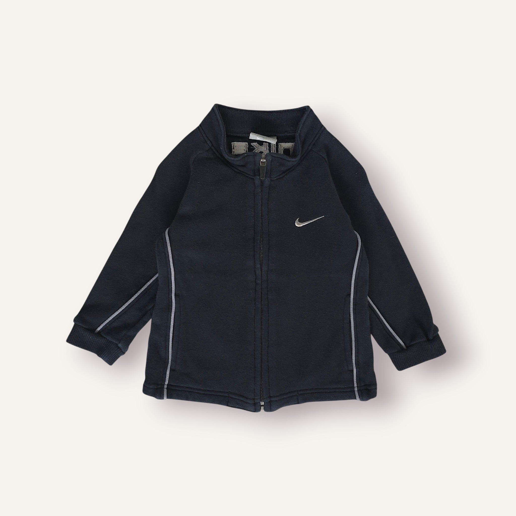 Y2K Nike Black w Silver Detailing Track Jacket (1-2T)