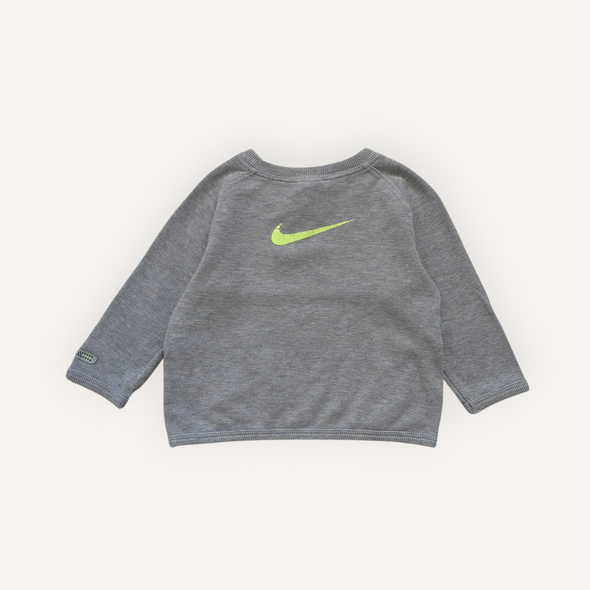 Y2K Nike Grey and Neon Green Crewneck (18/24M)