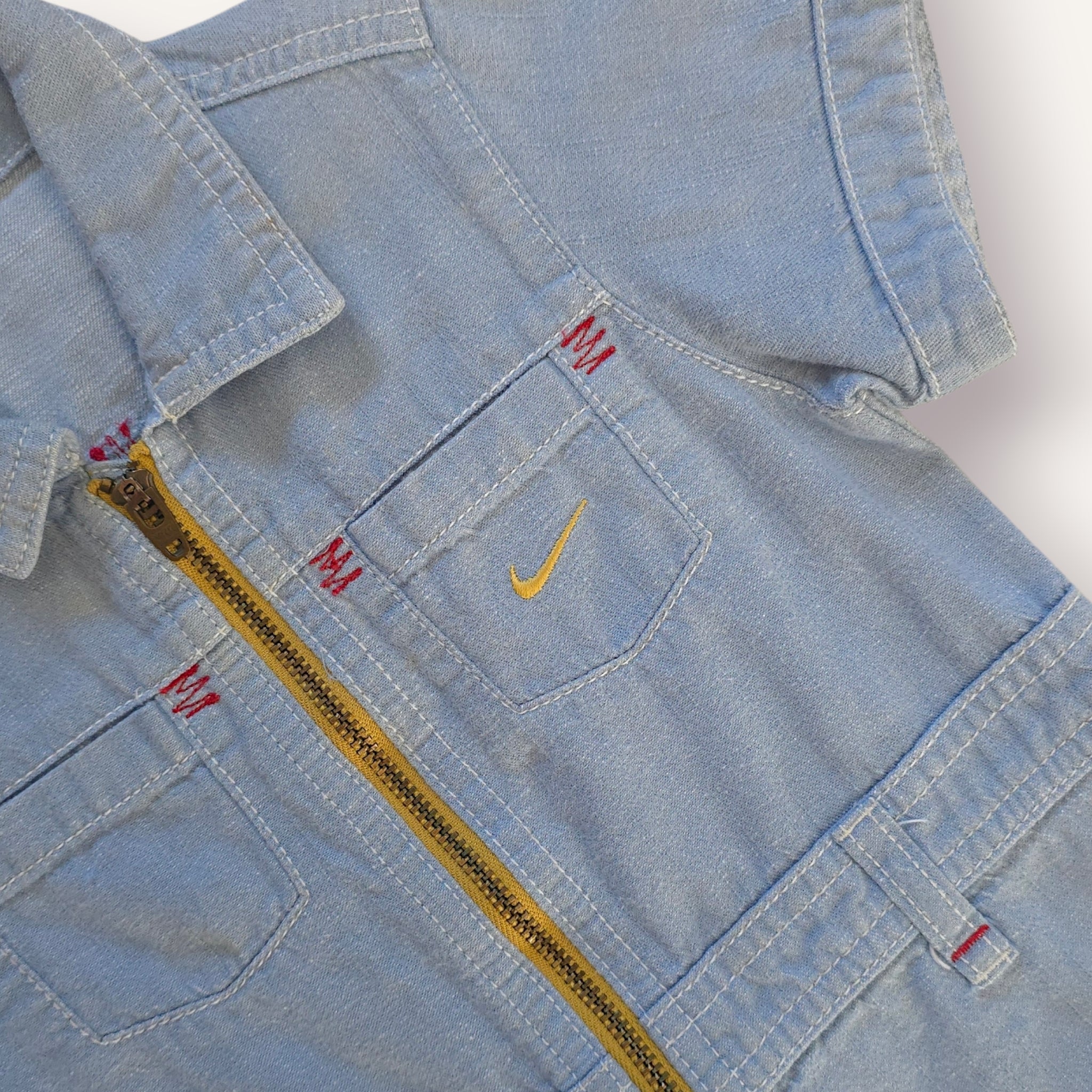 Y2K Nike Light-Wash Denim Boilersuit (1-2T)