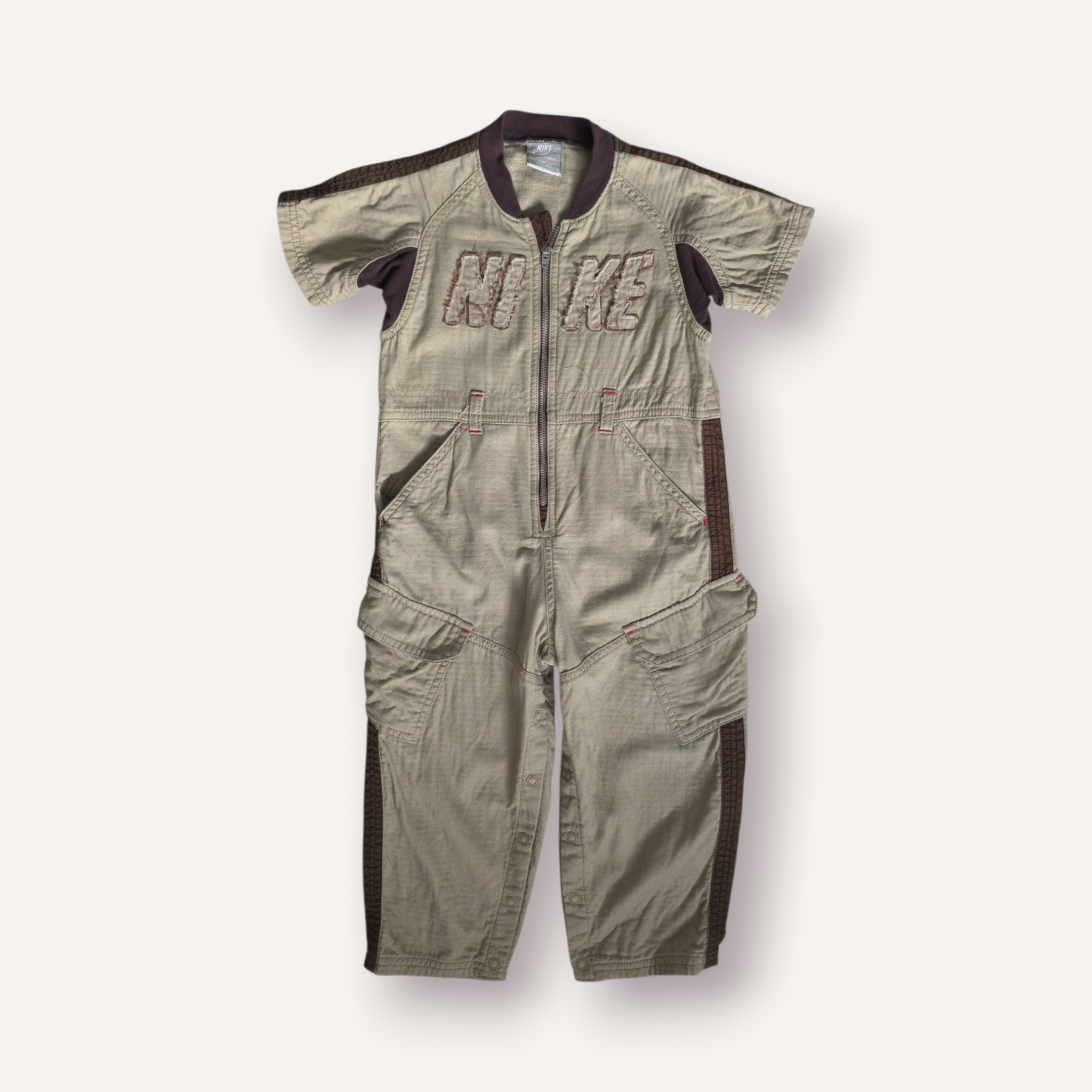 Y2K Nike Beige & Brown Boilersuit (2T)