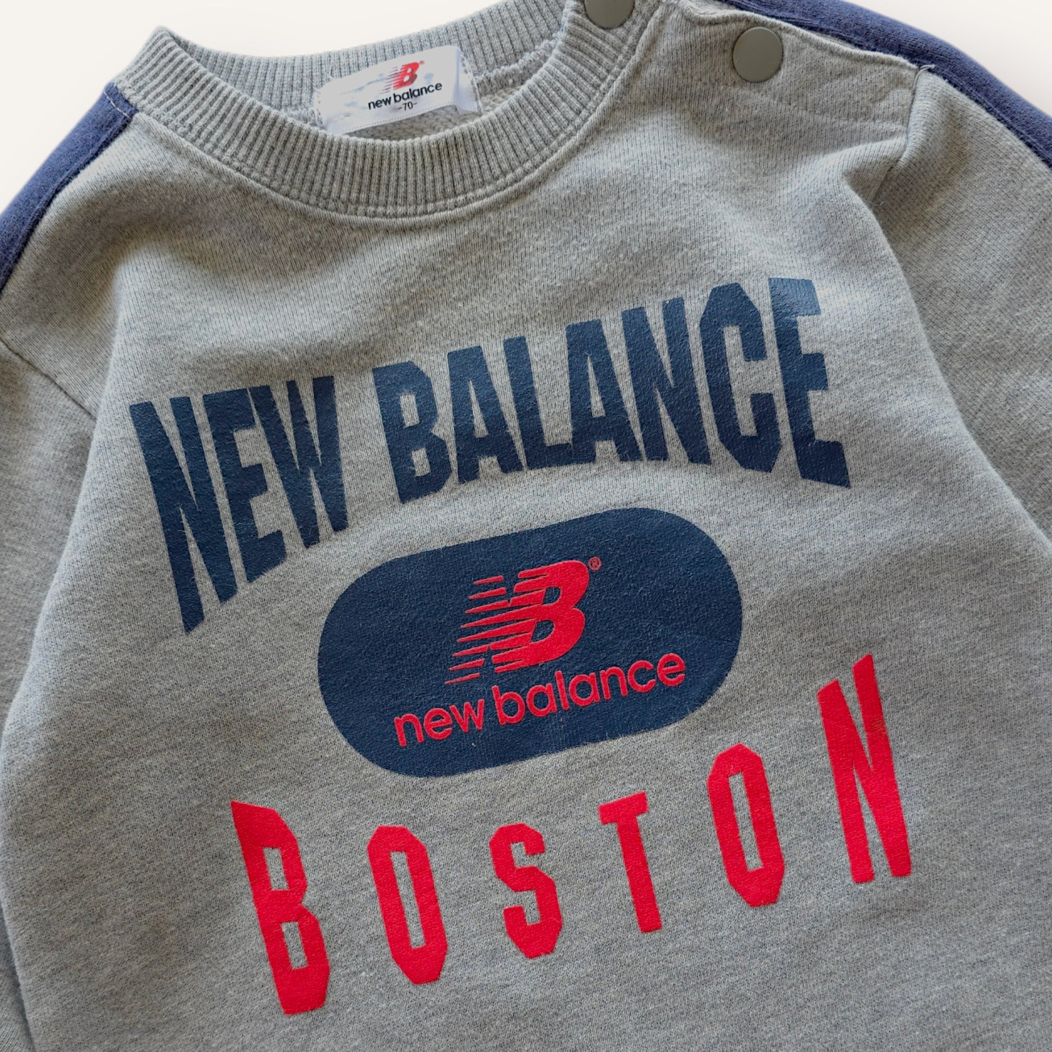 New Balance Grey Boston Romper (6/12M)