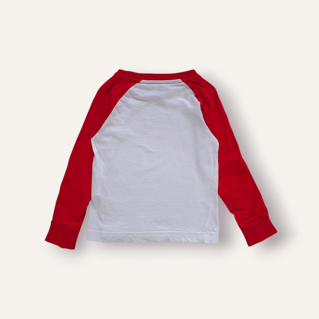 Nike Air Red & White Long Sleeve (1-2T)