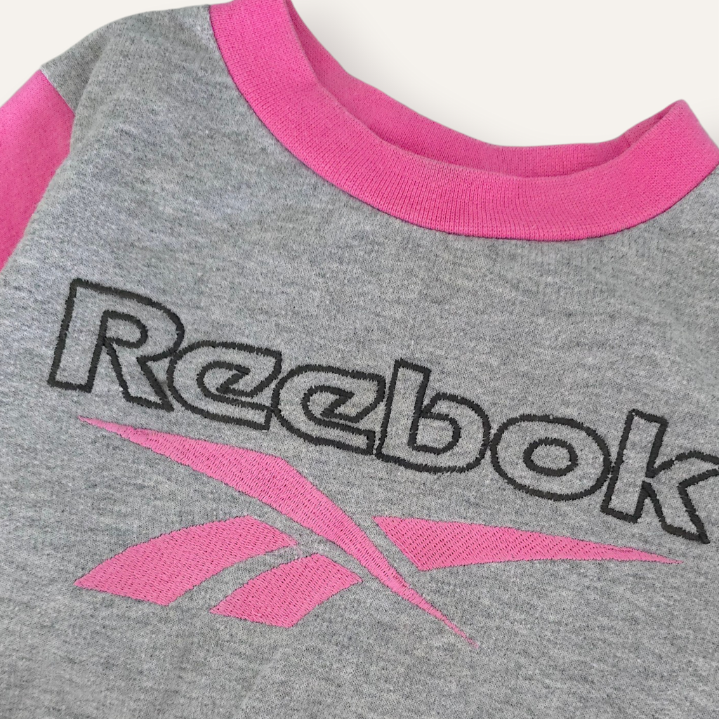 Vintage Reebok Grey & Pink Crewneck (18/24M)