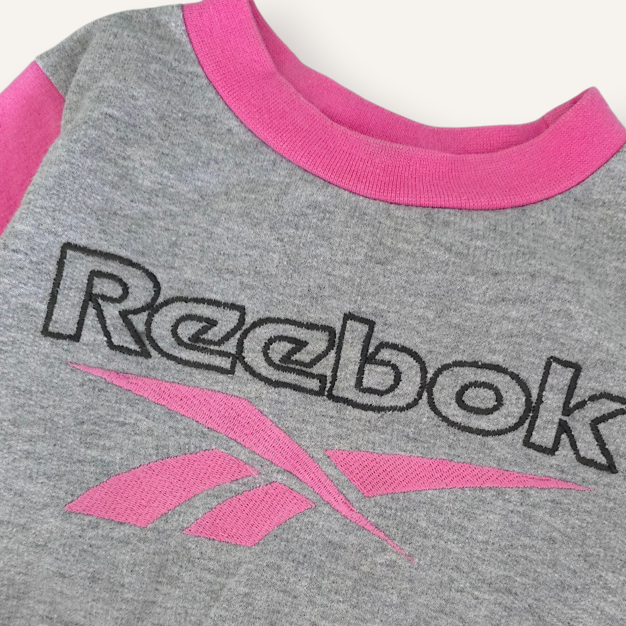 Vintage Reebok Grey & Pink Crewneck (18/24M)