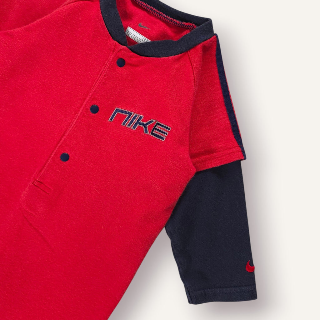 Y2K Nike Red Baseball Romper (6/12M)