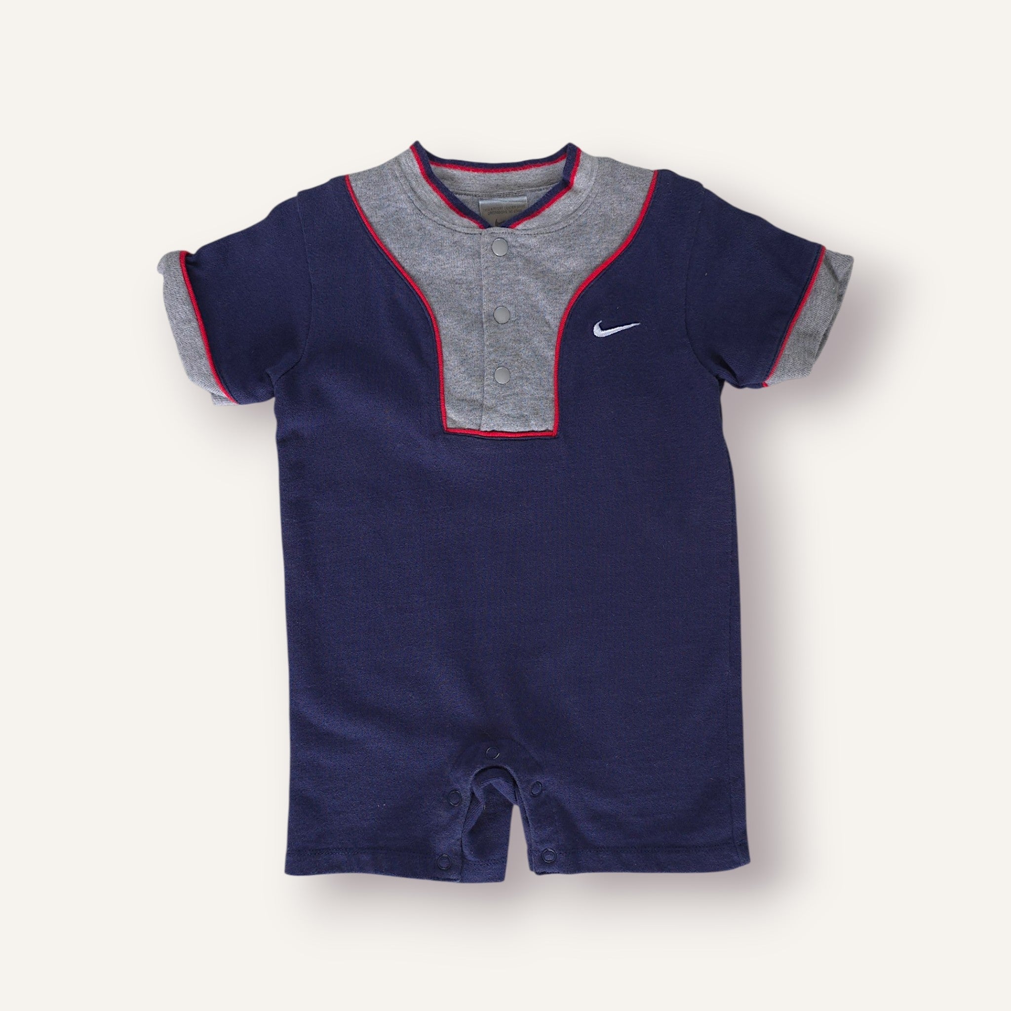 Y2K Navy and Grey Nike "30" Romper (18/24M)