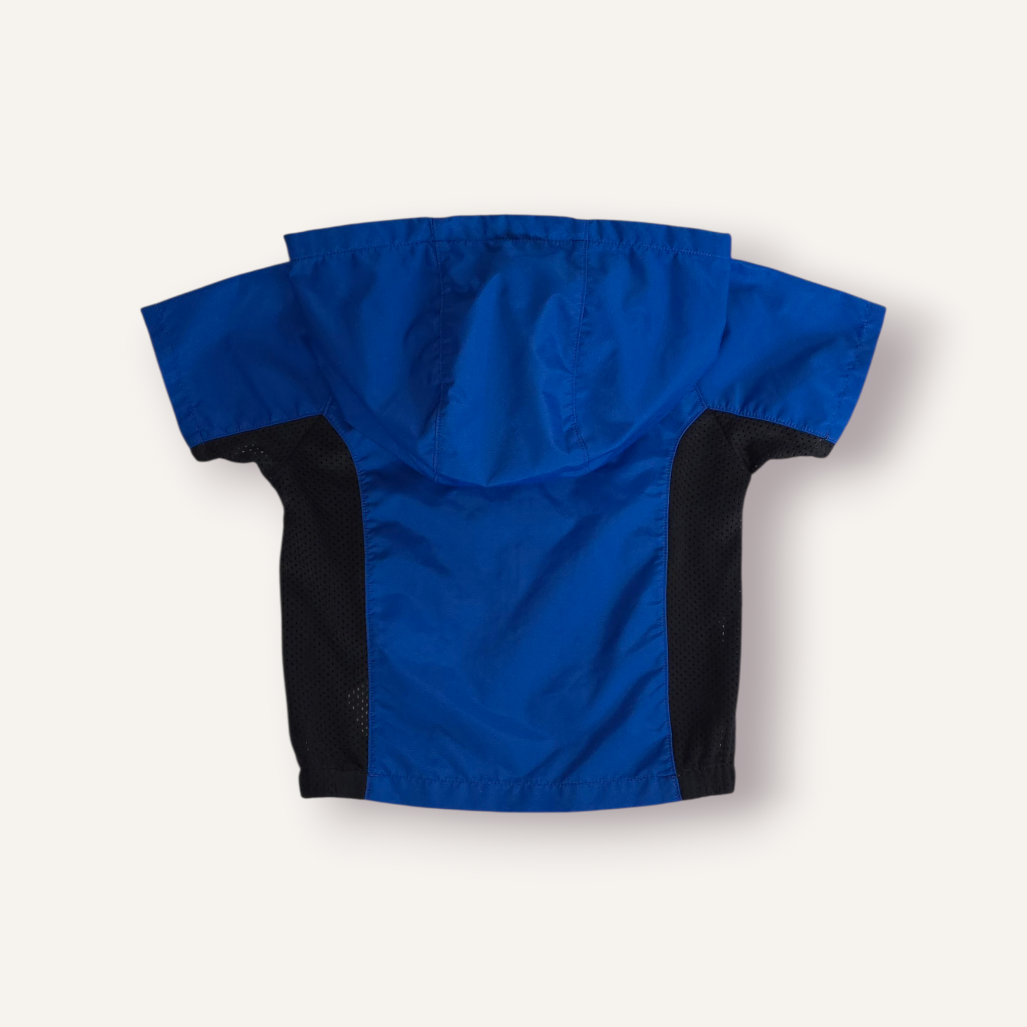 Y2K Nike Electric Blue Short-Sleeved Windbreaker (1-2)