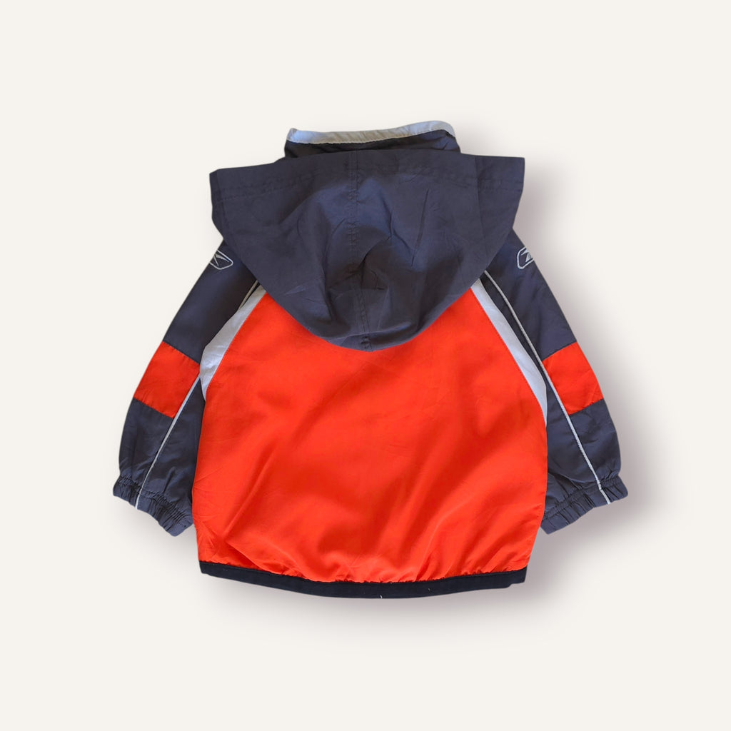 Vintage Reebok Orange and Grey Windbreaker (1-2T)