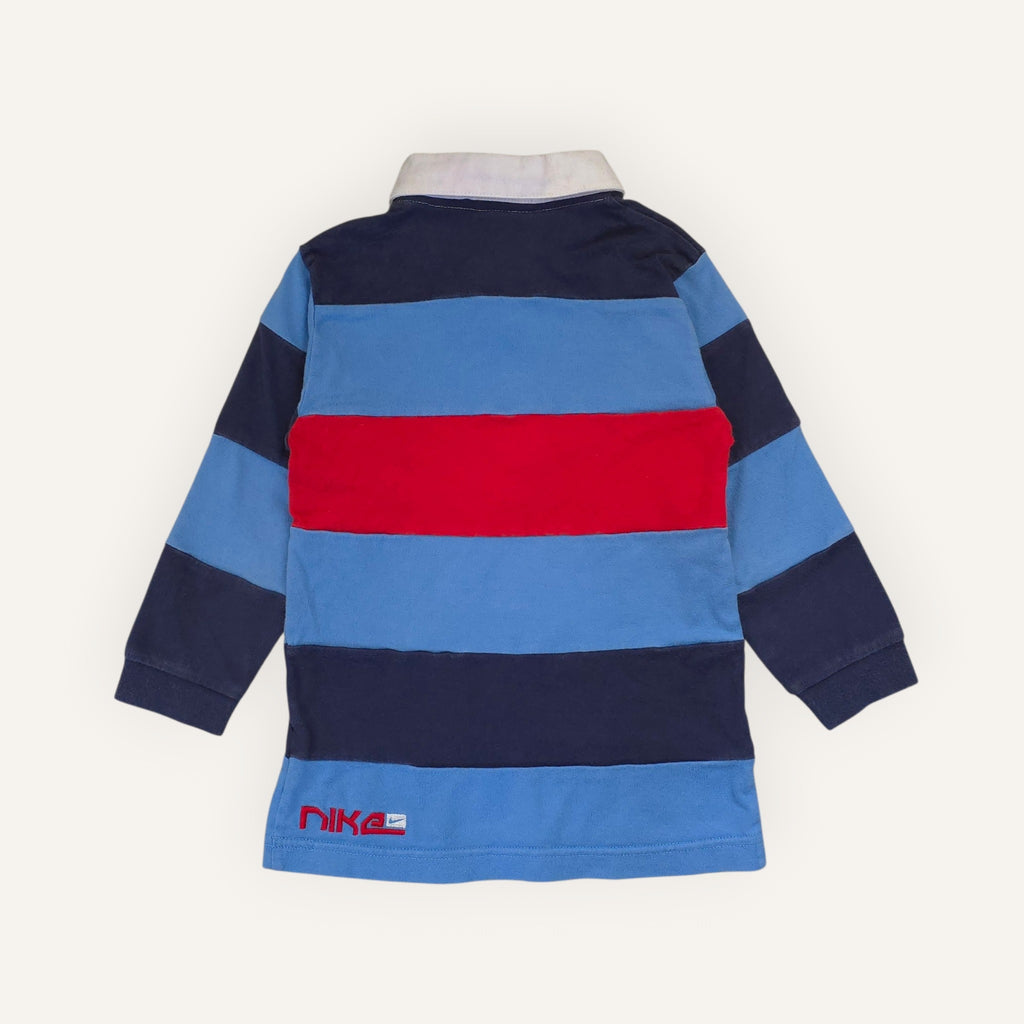 Y2K Nike Striped Long Sleeve Polo (2T)