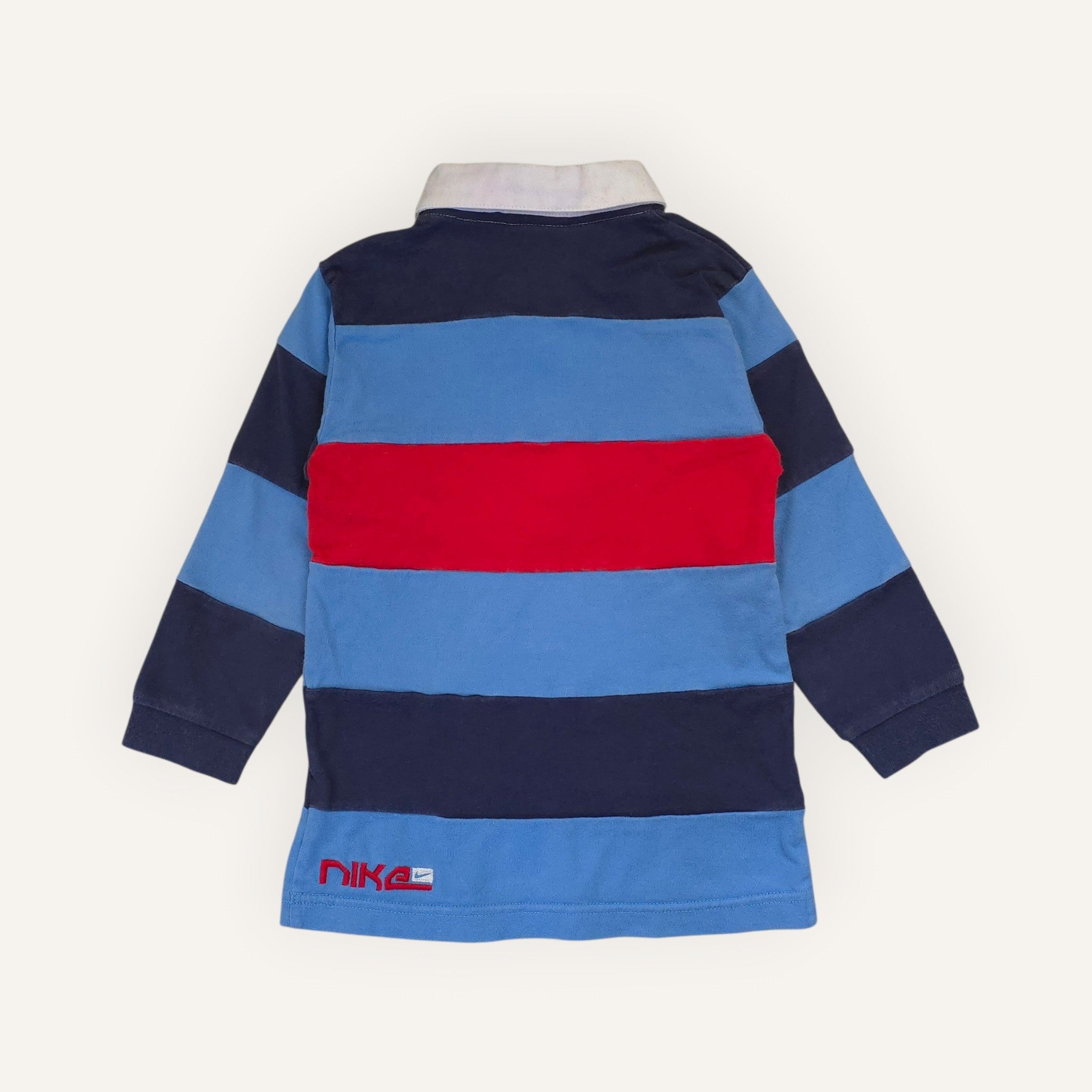 Y2K Nike Striped Long Sleeve Polo (2T)
