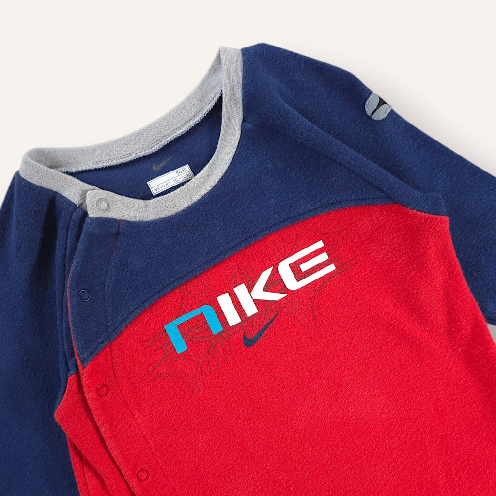 Y2K Nike Red and Navy Romper (1-2T)