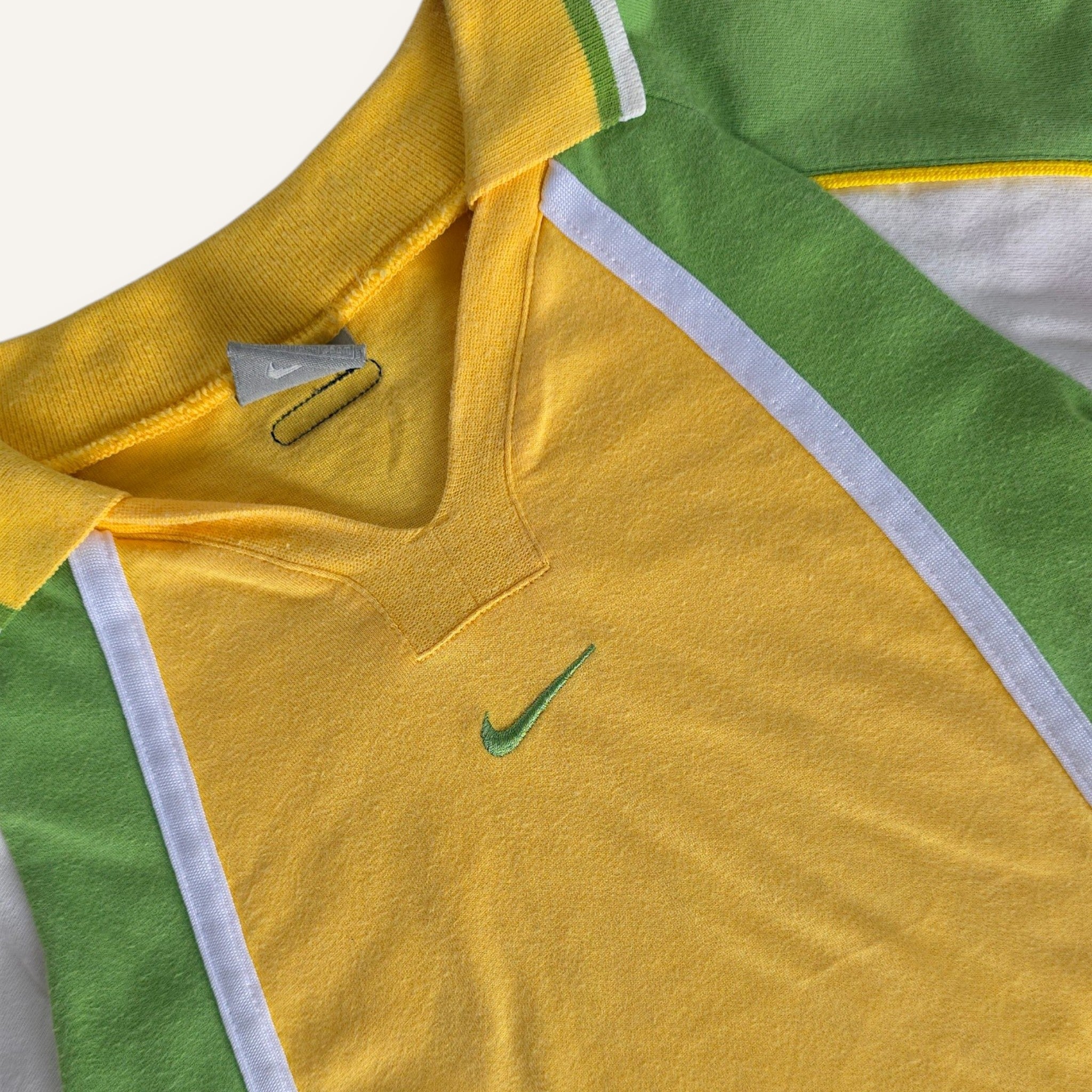 Y2K Yellow and Green Nike Top (4T)