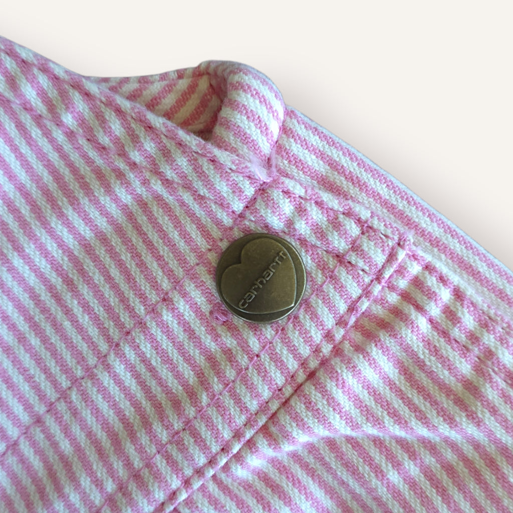 Carhartt Pink Pinstripe Shortalls (2T)