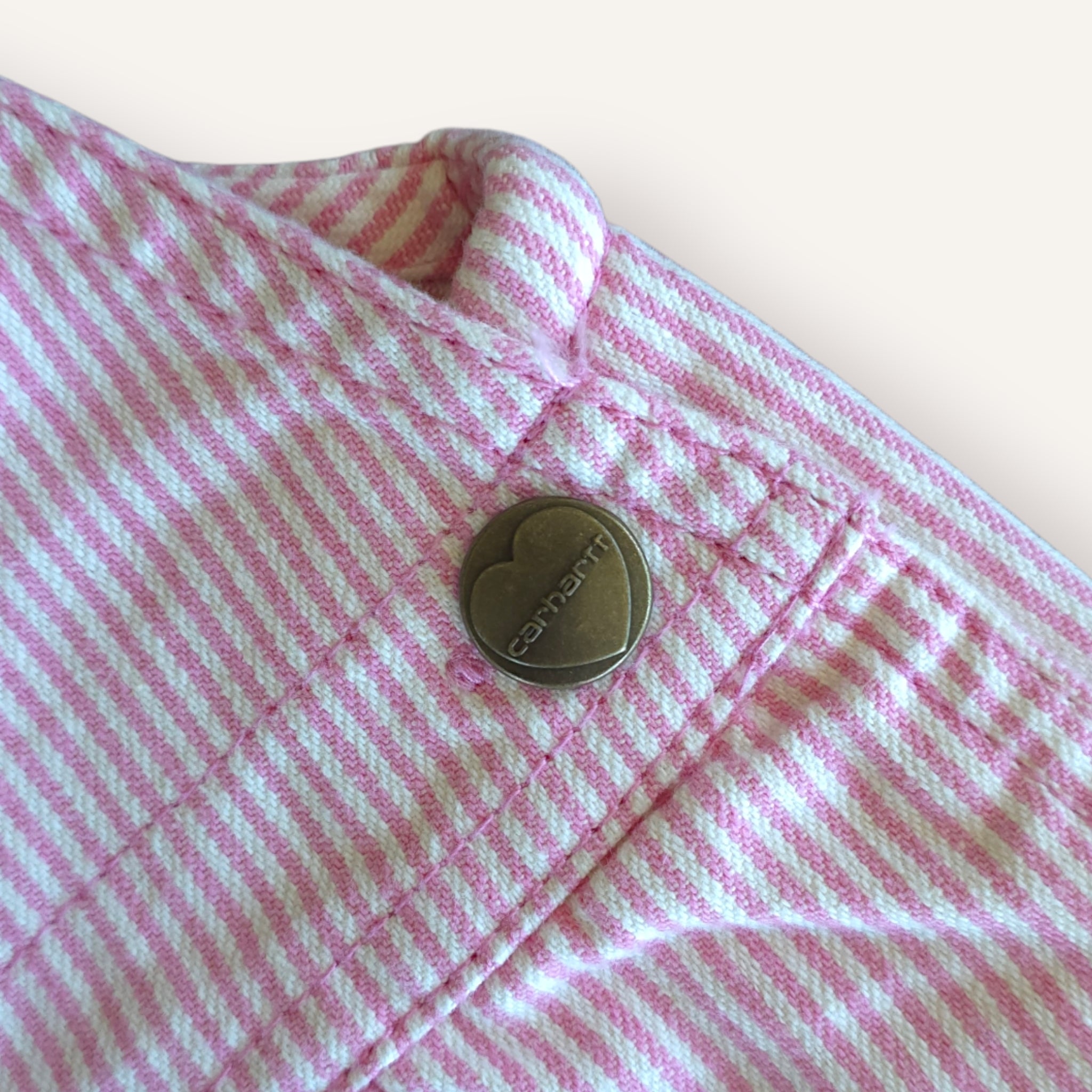 Carhartt Pink Pinstripe Shortalls (2T)